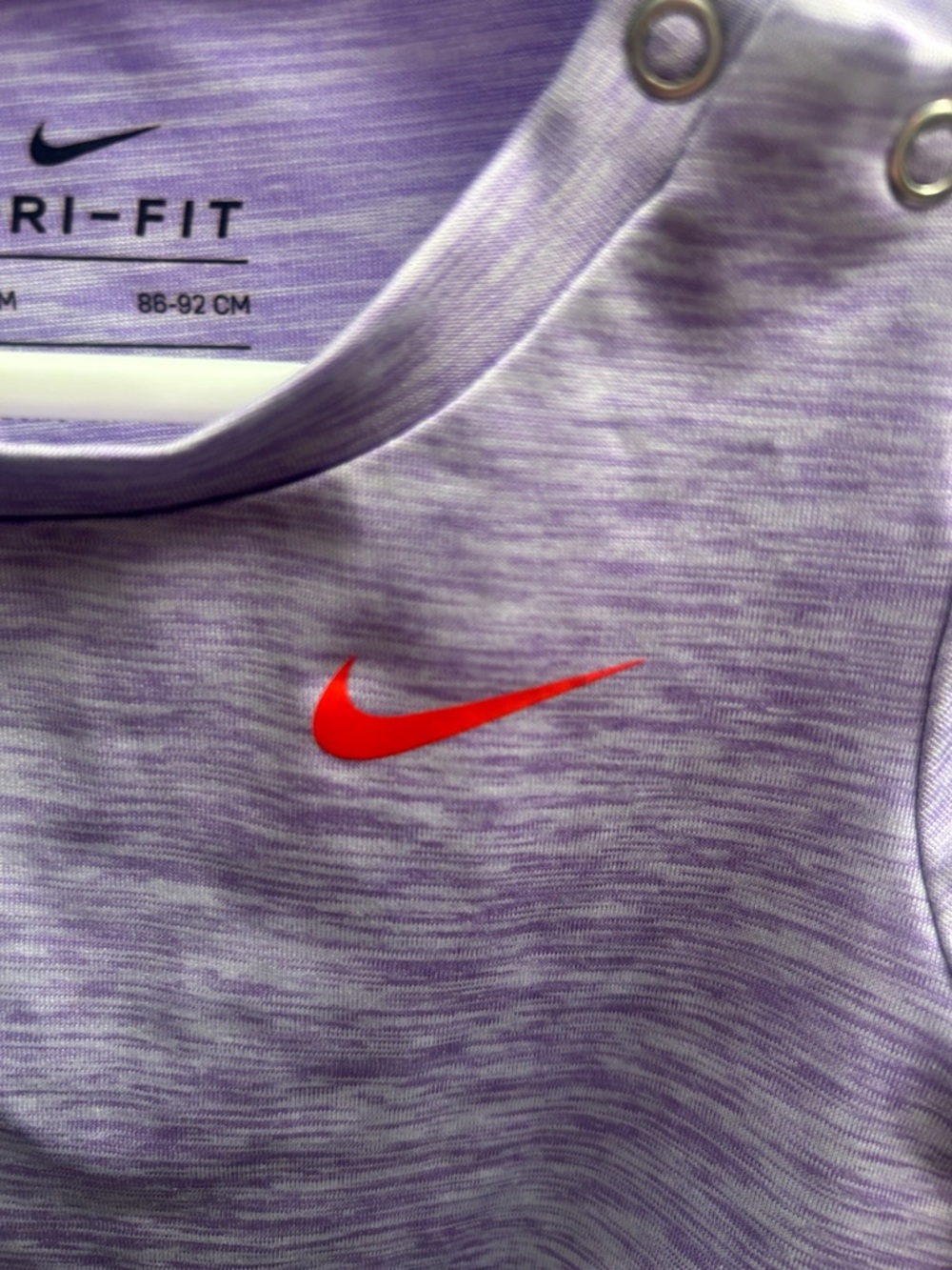 54. Nike Infant Lavender Dri-Fit Long Sleeve Shirt - Picture 3 of 5